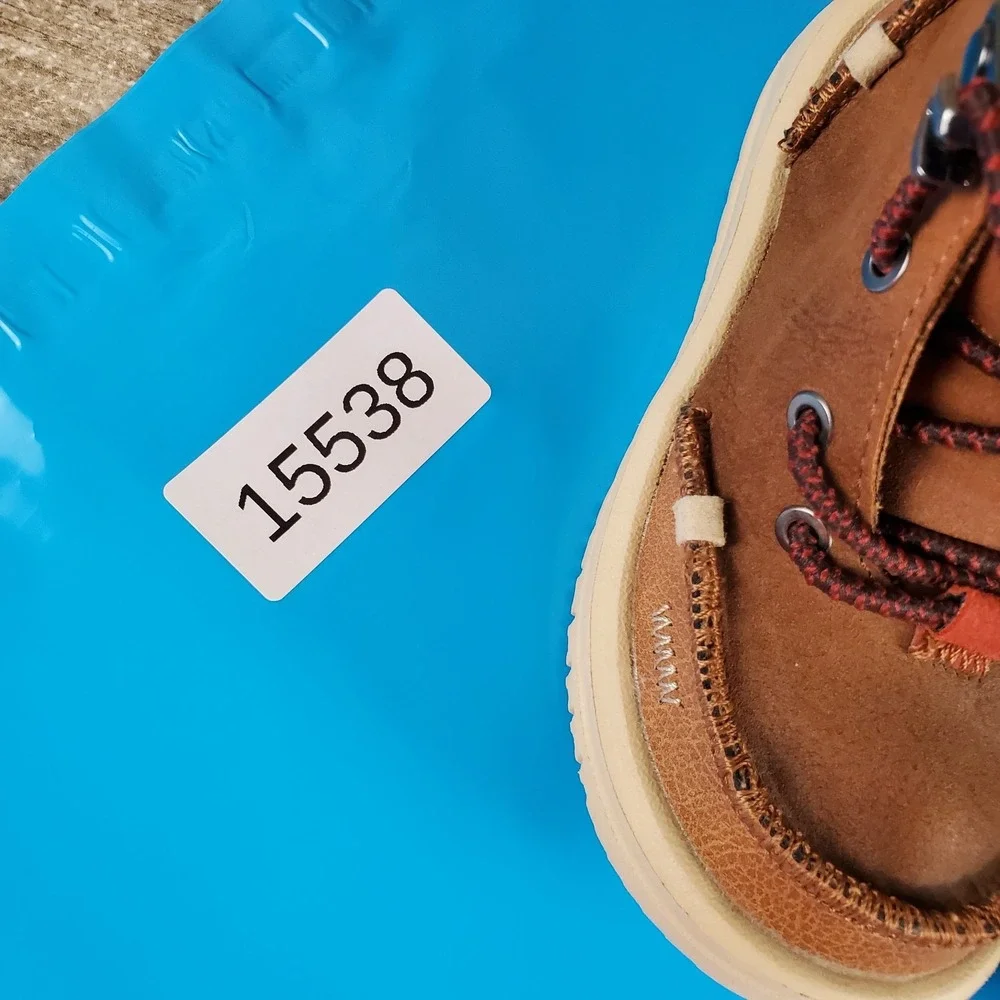 Hey Dude Bradley Toddler Classic Kids Boots Sz 7 C7 Cognac Slip On Round Toe